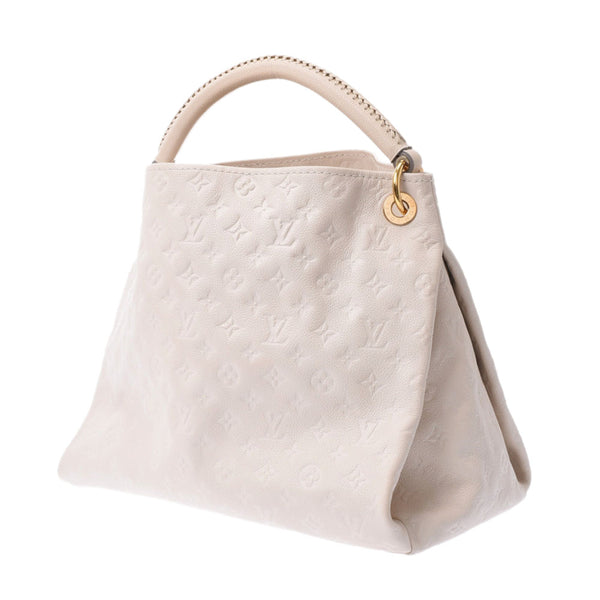 LOUIS VUITTON ルイヴィトンモノグラムアズールアーツィ MM neige M93449 Lady's one shoulder bag AB rank used silver storehouse