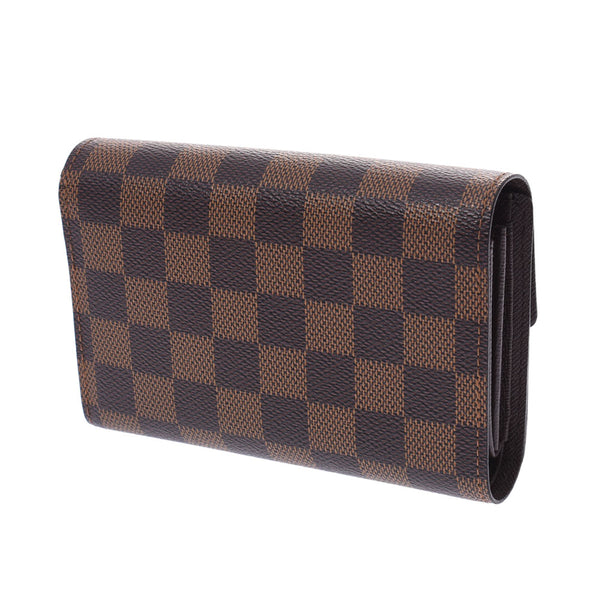 LOUIS VUITTON Louis Vuitton Damier Portofeuil Alexandra Brown N63067 Unisex Tri-fold Wallet AB Rank Used Ginzo