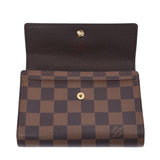 LOUIS VUITTON Louis Vuitton Damier Portofeuil Alexandra Brown N63067 Unisex Tri-fold Wallet AB Rank Used Ginzo