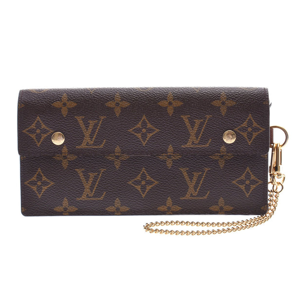 LOUIS VUITTON LOUIS VUITTON MONOGRAME PORT FOUILLA ACCORDION BROWN M58008 Unisex Monogram Canvas Long Wallet B Rank Used Ginzo