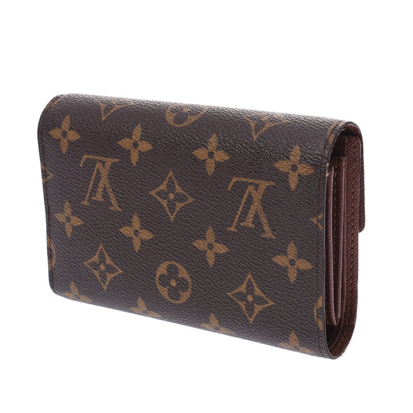 Three LOUIS VUITTON ルイヴィトンモノグラムポルトフォイユアレクサンドラブラウン M60047 unisex monogram canvases fold wallet B rank used silver storehouse