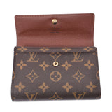 Three LOUIS VUITTON ルイヴィトンモノグラムポルトフォイユアレクサンドラブラウン M60047 unisex monogram canvases fold wallet B rank used silver storehouse