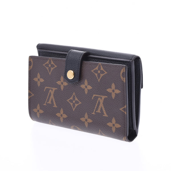 LOUIS VUITTON Louis Vuitton Monogram Portofeuille Palas Compact Noir (Black) M60990 Unisex Monogram Canvas Leather Bi-fold Wallet AB Rank Used Ginzo