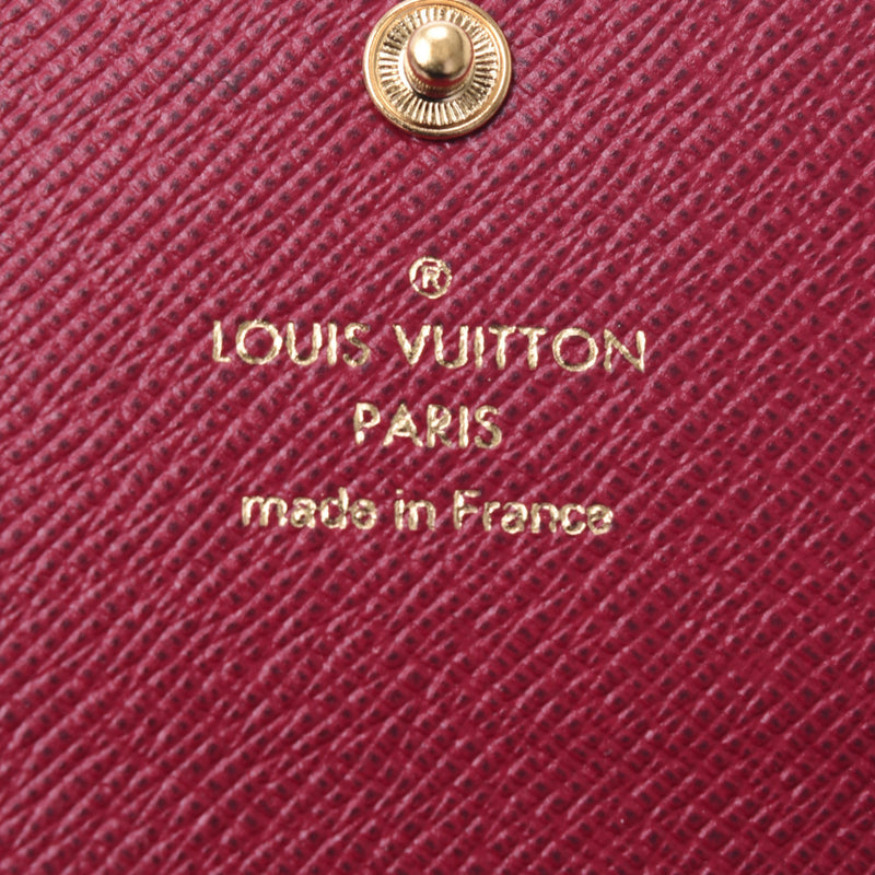 LOUIS VUITTON路易威登Monogram 6钥匙包紫红色M60701中性Monogram帆布钥匙包A Rank二手Ginzo