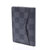 LOUIS VUITTON Louis Vuitton Damier Graphite Organizer De Posh Black/Gray N63143 Men's Damier Graphite Canvas Card Case A Rank Used Ginzo