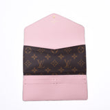 LOUIS VUITTON Louis Vuitton Monogram Portofeuil Josephine Rose Ballerine M41739 Ladies Monogram Canvas Long Wallet Shindo Used Ginzo