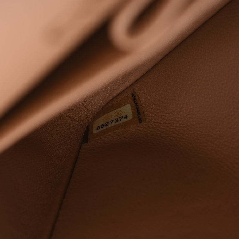 CHANEL Mattelasse Chain Shoulder Bag Beige Gold Hardware Ladies Lambskin Shoulder Bag B Rank Used Ginzo