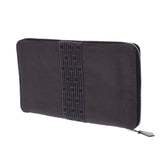 HERMES Hermes Yale Line Gray/Black Unisex Canvas Long Wallet AB Rank Used Ginzo