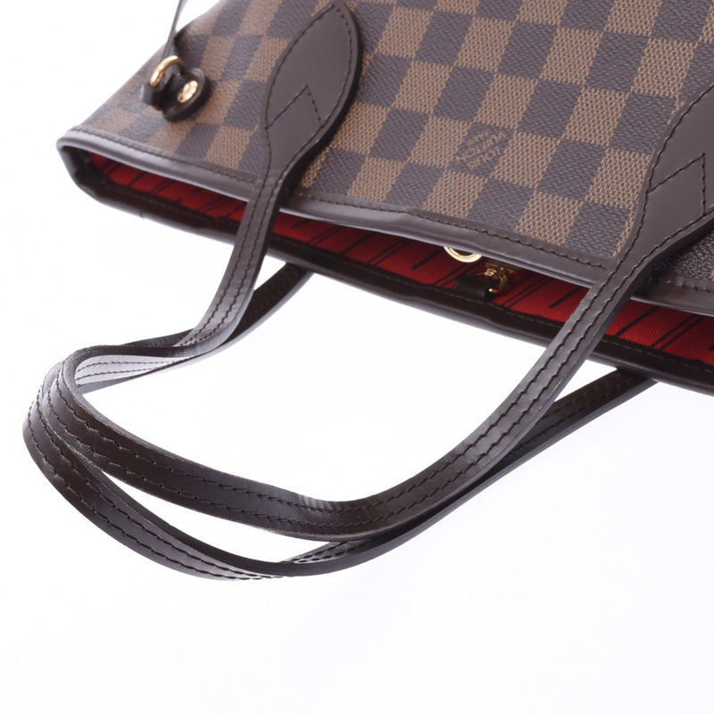 LOUIS VUITTON Louis Vuitton Damier Neverful PM Brown N51109 Ladies Damier Canvas Handbag AB Rank Used Ginzo