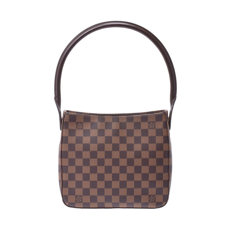 路易威登（Louis Vuitton）路易威登Damier Looping MM SP Order Brown N51157女士Damier帆布单肩包A Rank Used Ginzo