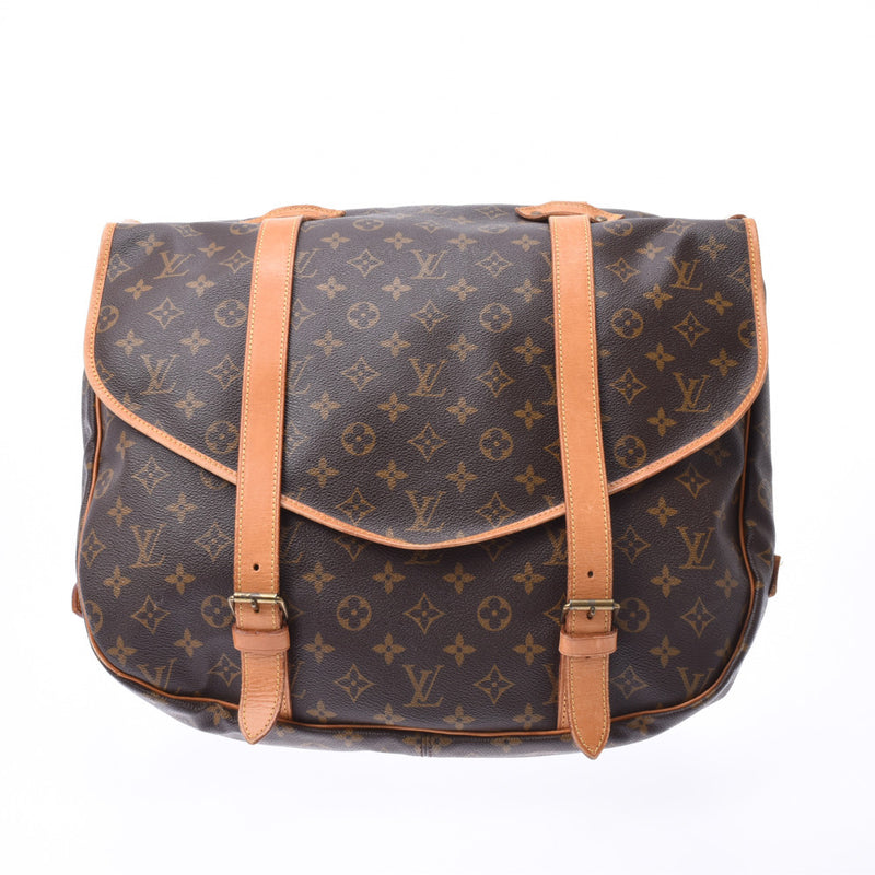 LOUIS VUITTON ルイヴィトン モノグラム ソミュール43 ブラウン M42252 ユニセックス ショルダーバッグ Bランク 中古 銀蔵