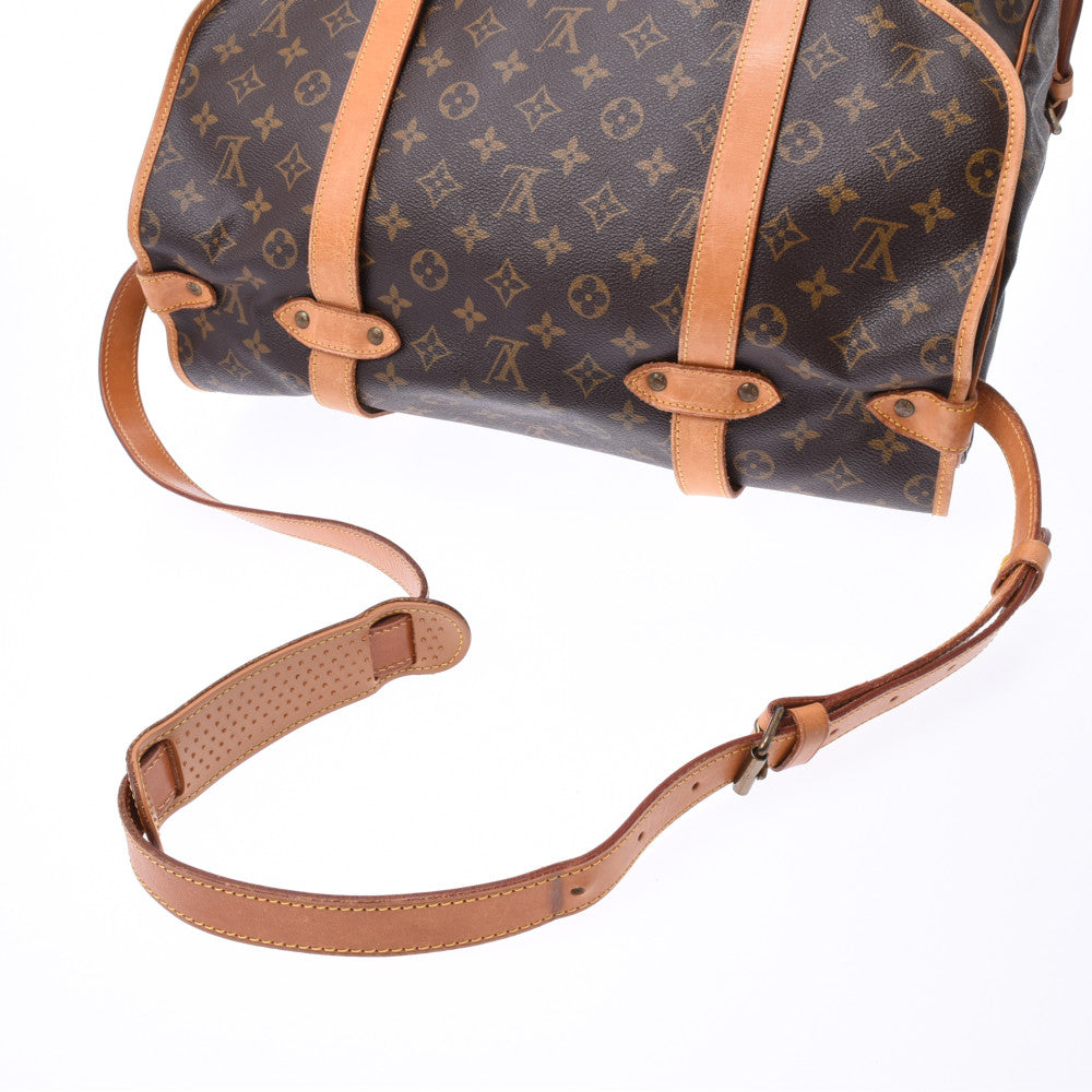 LOUIS VUITTON ルイヴィトン モノグラム ソミュール43 ブラウン M42252 ユニセックス ショルダーバッグ Bランク 中古 銀蔵