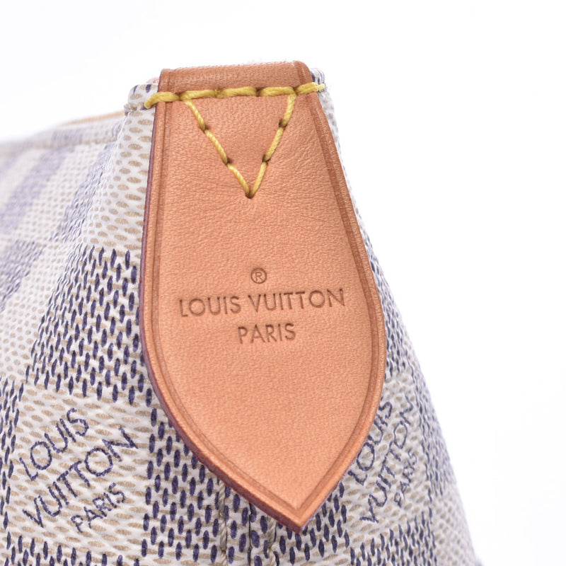 LOUIS VUITTON ルイヴィトンダミエアズールイエナ PM white N44039 レディースダミエアズールキャンバスハンドバッグ A rank used silver storehouse