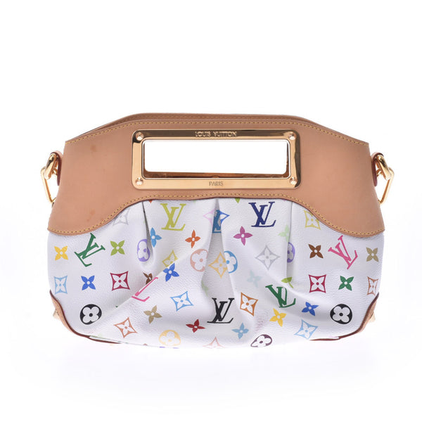 Louis Vuitton multi color Judy p2way bag white gold metallic m40257 ladies handbag