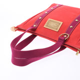 LOUIS VUITTON Louis Vuitton Antigua Cover MM Red M40034 Ladies Cotton Canvas Handbag AB Rank Used Ginzo