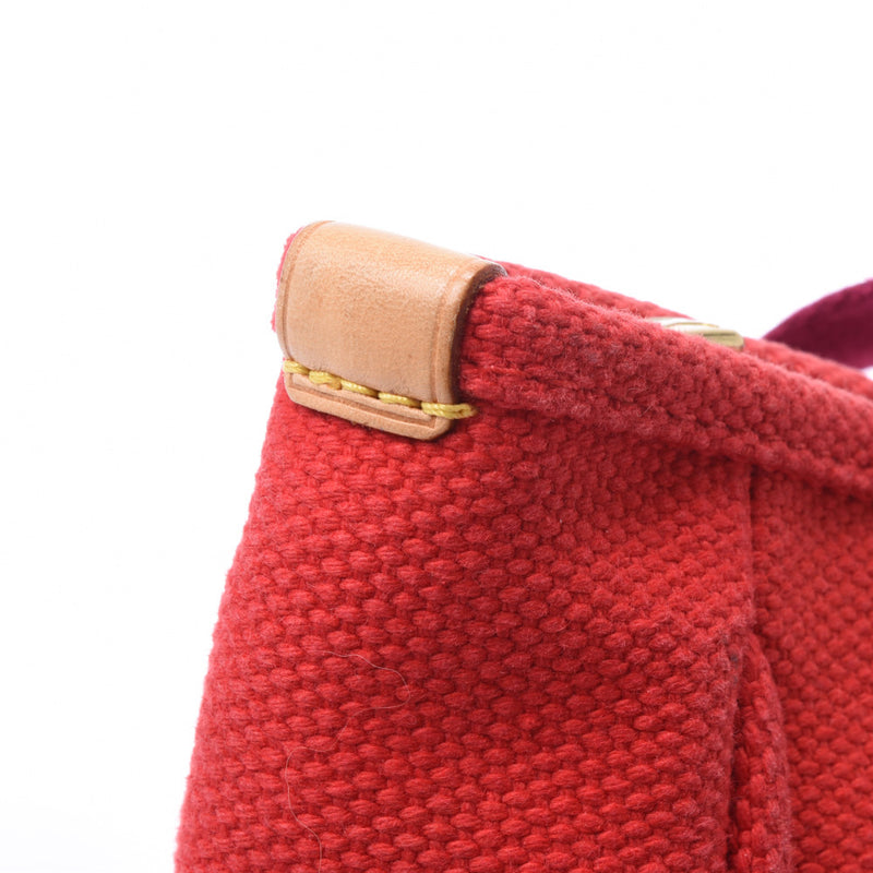 LOUIS VUITTON Louis Vuitton Antigua Cover MM Red M40034 Ladies Cotton Canvas Handbag AB Rank Used Ginzo