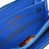 LOUIS VUITTON ルイヴィトンマスターズコレクションジッピーウォレットルーベンス blue M64603 unisex leather long wallet AB rank used silver storehouse