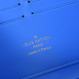 LOUIS VUITTON ルイヴィトンマスターズコレクションジッピーウォレットルーベンス blue M64603 unisex leather long wallet AB rank used silver storehouse