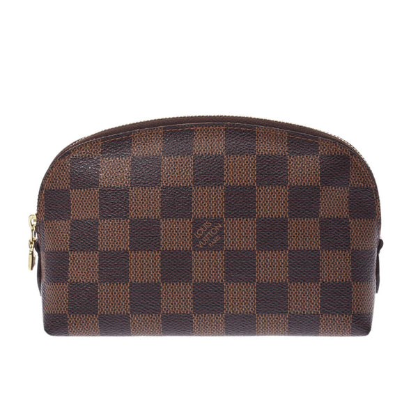 LOUIS VUITTON路易威登Damier Pochette化妆品棕N47516女士Damier帆布手袋B等级二手Ginzo