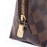 LOUIS VUITTON ルイヴィトンダミエポシェットコスメティックブラウン N47516 lady Mie Suda canvas porch B rank used silver storehouse