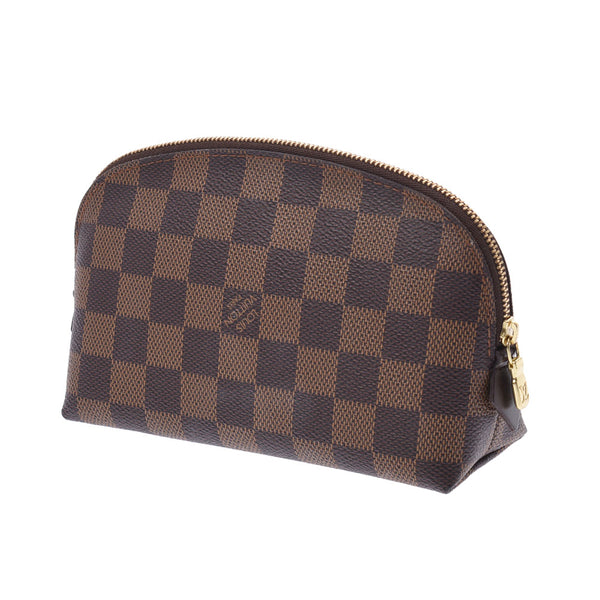 LOUIS VUITTON路易威登Damier Pochette化妆品棕N47516女士Damier帆布手袋B等级二手Ginzo