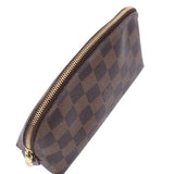 LOUIS VUITTON ルイヴィトンダミエポシェットコスメティックブラウン N47516 lady Mie Suda canvas porch B rank used silver storehouse