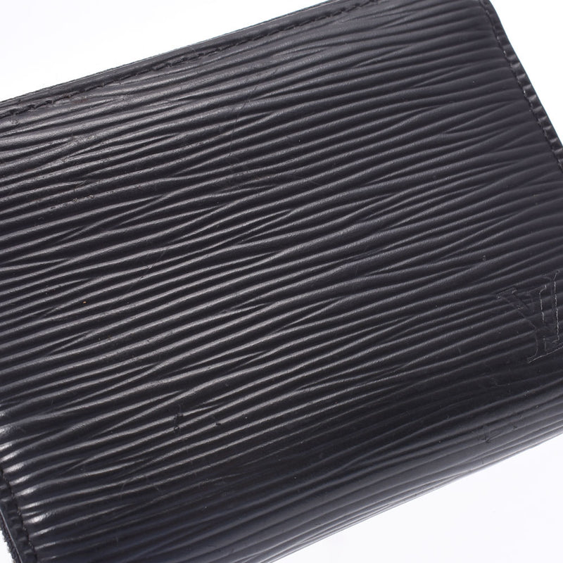 LOUIS VUITTON Louis Vuitton Epi Zippy Coin Purse Black M60152 Unisex Epi Leather Coin Case B Rank Used Ginzo