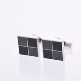 LOUIS VUITTON Louis Vuitton Damier pattern silver metal fittings R65054 men's Ag925 cuffs A rank used silver warehouse