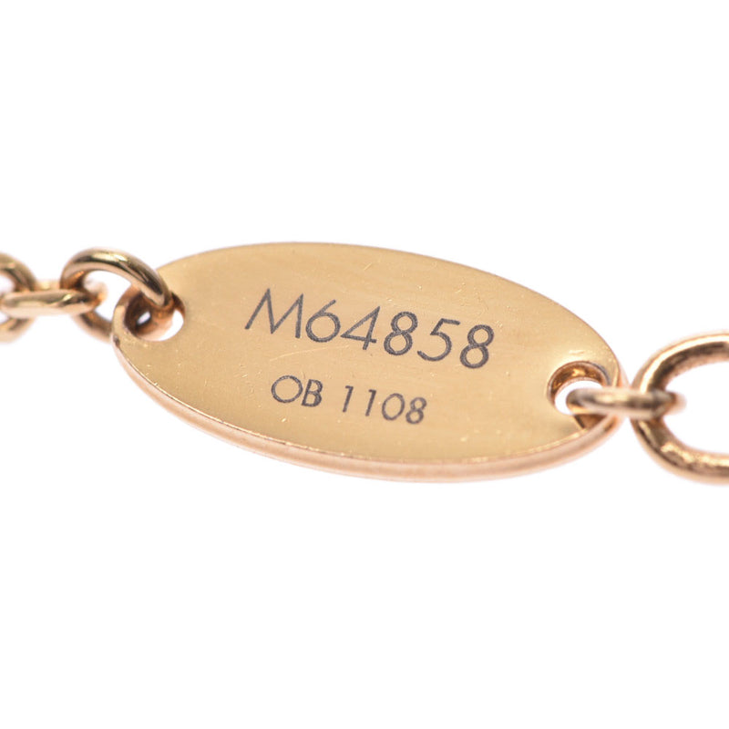 LOUIS VUITTON Ruiviton Brasure Blue Mumming Gold fittings M64858 unsex bracelet A rank A rank used silver.