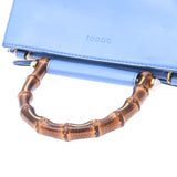 GUCCI bamboonim Fair small 2WAY bag blue 470271 women's scarf bamboo handbags AB rank used silver