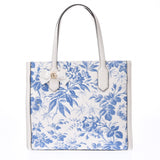 GUCCI Gucci Herbarium Flower Print White/Blue 432684 Unisex Canvas/Calf Tote Bag AB Rank Used Ginzo