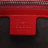 GUCCI Gucci striped GG pattern 2WAY business bag red silver metal 428043 unisex scarf handbag a rank used silver