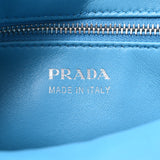 PRADA プラダ チェーンハンドバッグ  ラビット×矢印モチーフ 黒/青 レディース カーフ ハンドバッグ Aランク 中古 銀蔵