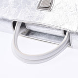 Christian Dior Dior Ever Silver Ladies Calf 2WAY Bag AB Rank Used Ginzo