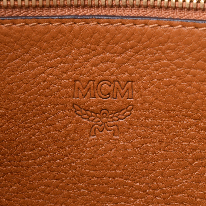 MCM EMM cognac Unisex calf Tote Bag