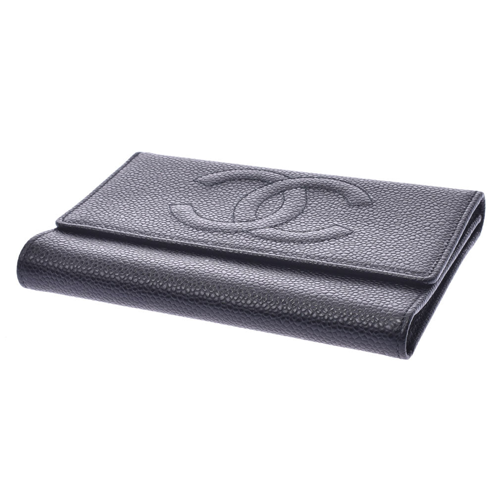 シャネルココマーク 黒 レディース 三つ折り財布 CHANEL 中古 – 銀蔵