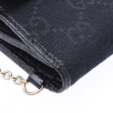 GUCCI Gucci GG pattern double-sided wallet black 154183 Ladies canvas bi-fold wallet A rank used Ginzo