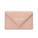 BALENCIAGA Valenciaga Paperminiwallet, Compact Wallet, Wallet, Bage, Unisex carf, wallet, three, not used, silver coins.