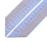HERMES エルメス ツイリー マイヨン/Maillons 青系 レディース シルク100% スカーフ 未使用 銀蔵