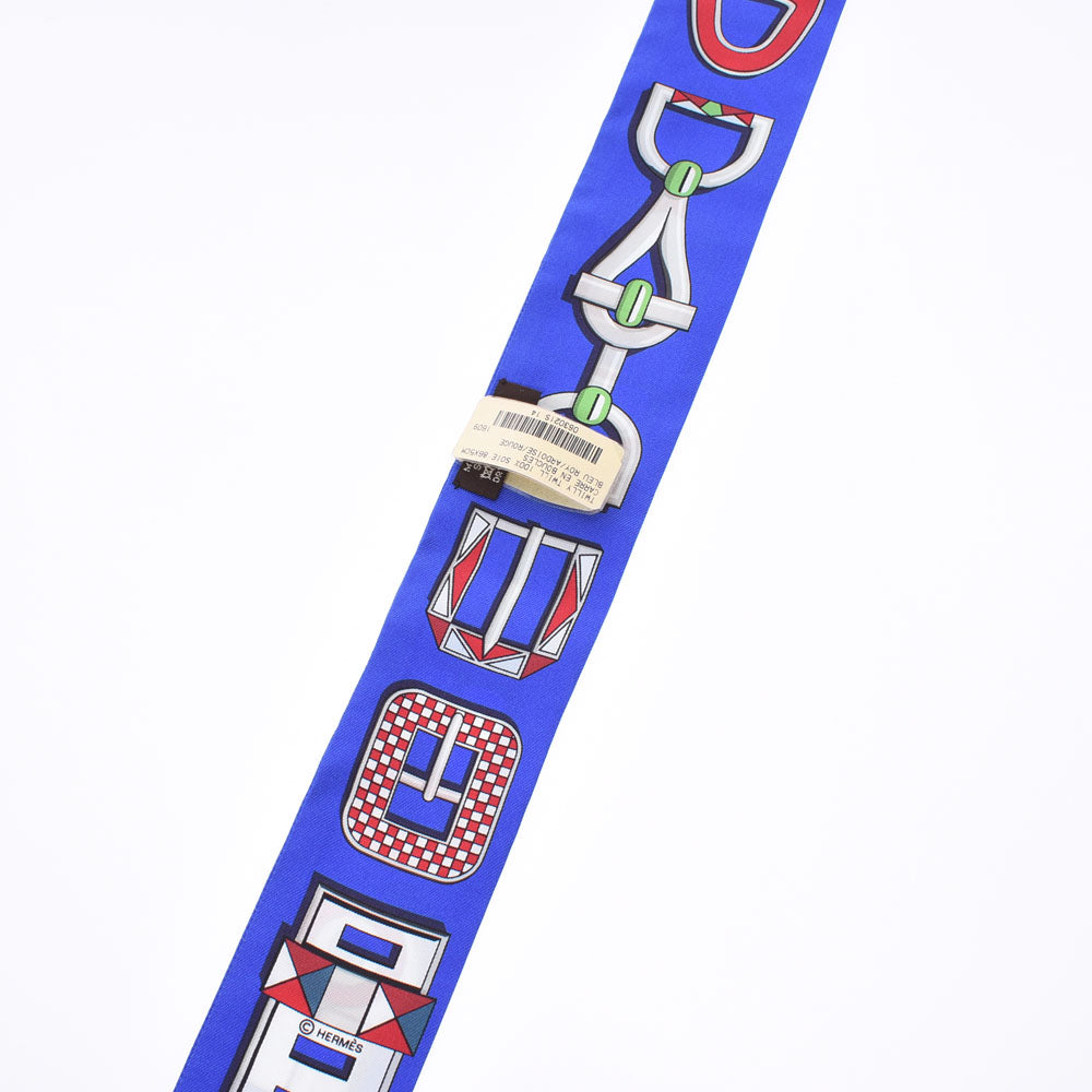 エルメスツイリー old tag buckle pattern /Carr en Boucles blue