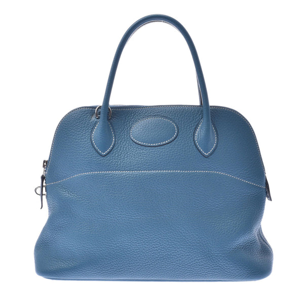 HERMES Hermes Borido 31 2WAY Bag Blue Jean Silver Hardware □Q Engraved (around 2013) Ladies Taurillon Clemence Handbag B Rank Used Ginzo