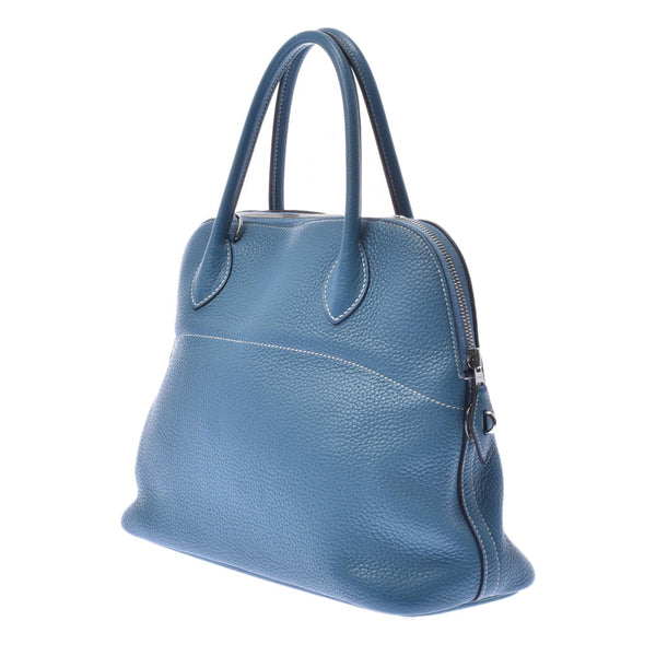 HERMES Hermes Borido 31 2WAY Bag Blue Jean Silver Hardware □Q Engraved (around 2013) Ladies Taurillon Clemence Handbag B Rank Used Ginzo
