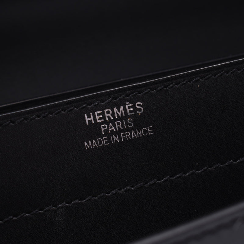 HERMES Hermes Kelly Depeche 38 black palladium metal fittings □G engraved (around 2003) Unisex Vau Chamonix business bag AB rank used Ginzo