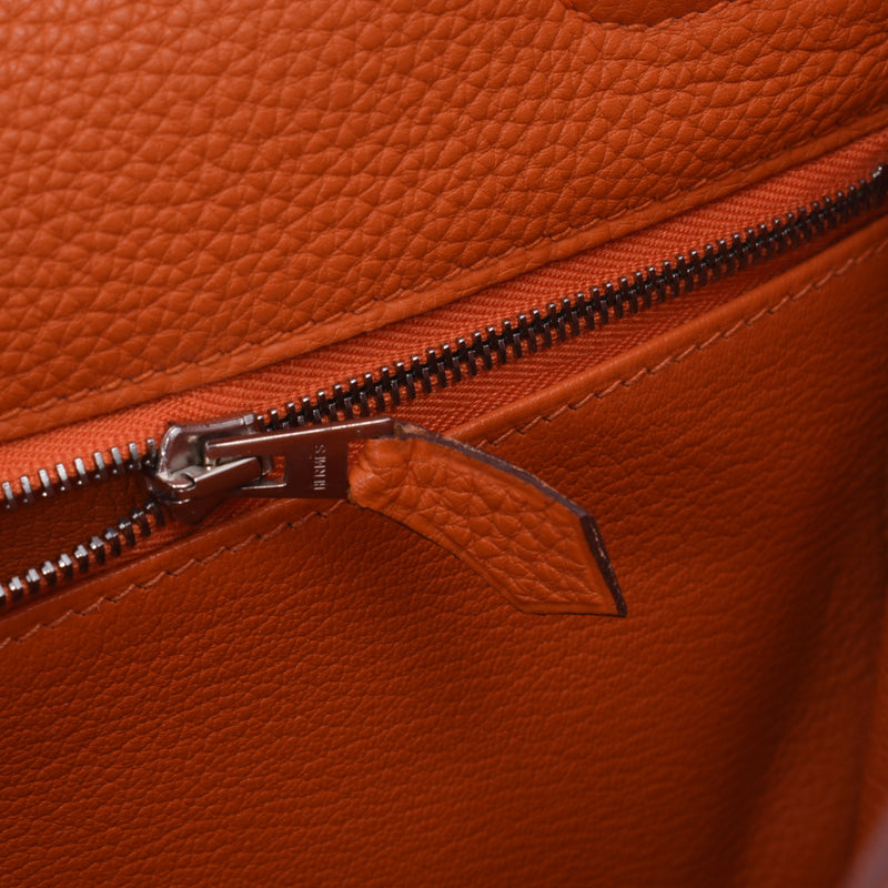 HERMES Hermes Kelly 32 in-sewn 2WAY bag Orange Palladium metal fittings G stamped (around 2003) Ladies Togo handbag AB rank used Ginzo