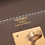 HERMES爱马仕凯利28内缝线2WAY袋Etup金色金属配件刻花（约2017年）女士多哥手提包未使用的Ginzo