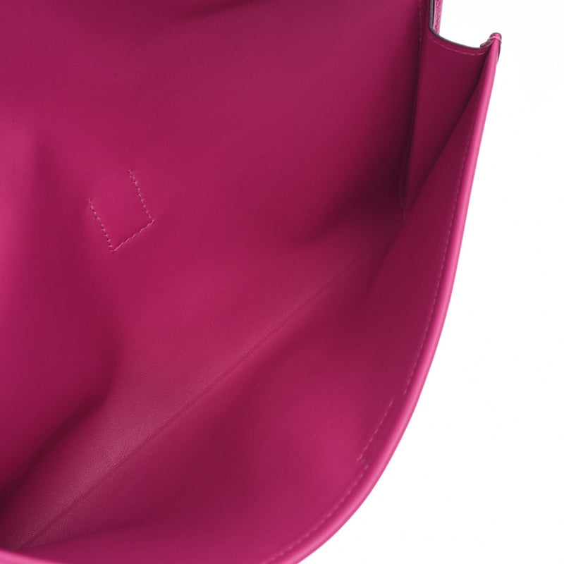 HERMES爱马仕（Hermes）Gige Elan玫瑰紫色C（刻（2018年左右）中性Vaud Swift手拿包未使用的Ginzo