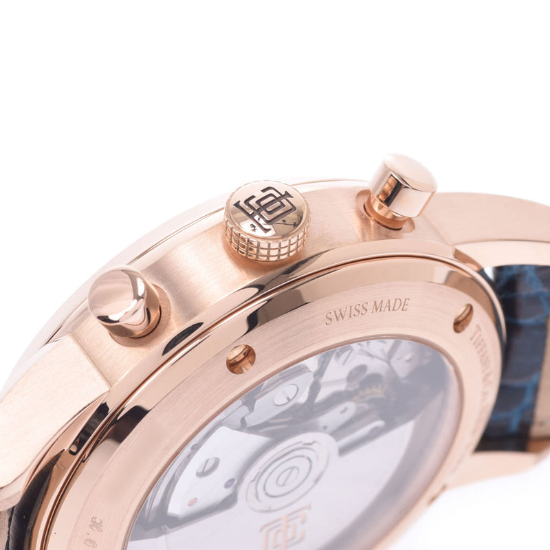 Tiffany & Co Tiffany CT60 boys pg / leather watch automatic blue dial