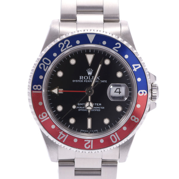 ROLEX ロレックス GMTマスター 赤青ベゼル トリチウム シングルバックル 16700 メンズ SS 腕時計 自動巻き 黒文字盤 ABランク 中古 銀蔵