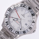 OMEGA omega Cima star GMT 2538.20 men's SS watch quartz white clockface A rank used silver storehouse