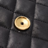 CHANEL シャネル マトラッセ チェーンショルダーバッグ  プッシュロック 黒 ゴールド金具 レディース ラムスキン ショルダーバッグ Bランク 中古 銀蔵